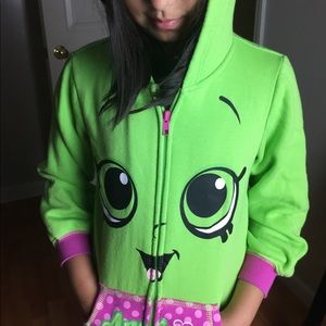 Shopkins Girls Bright Green Hoodie
